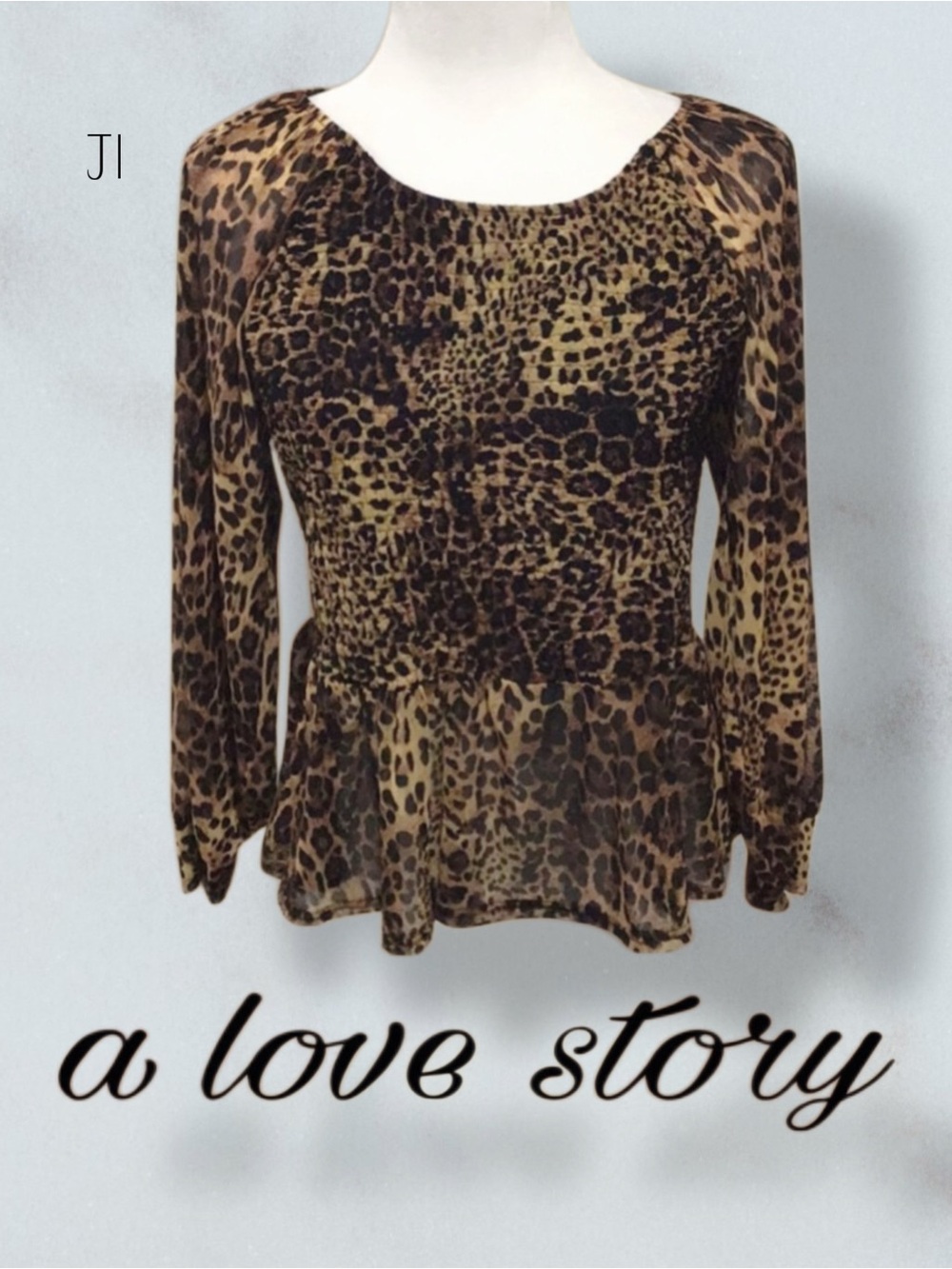 A LOVE STORY Bella Smocked Top Size Medium